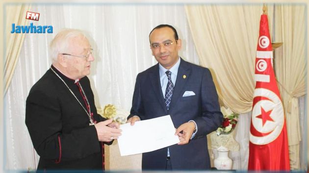 وزير الشؤون الدينية يتلقى رسالة تهنئة بعيد الفطر من رئيس أساقفة تونس