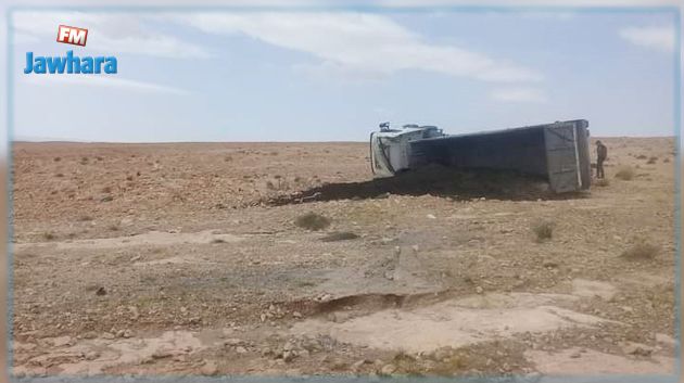 قفصة: انقلاب شاحنة لنقل الفسفاط