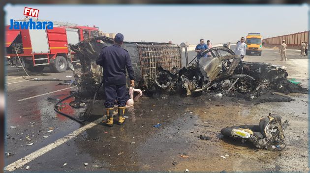 مصر: تفحّم 7 أشخاص في حادث مُرور مروّع