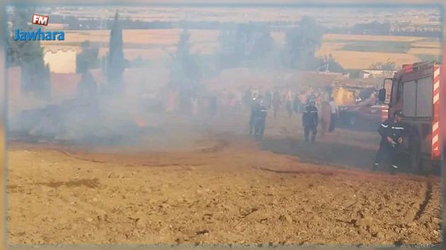 بوسالم: إخماد حريقين أحدهما قرب مراكز لتجميع الحبوب 