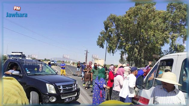 الشبيكة غلق الطريق الوطنية رقم 12 ‎‎‎‎