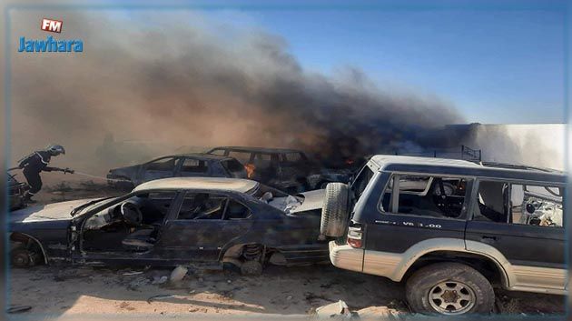 قابس: احتراق 10 سيارات بالمستودع الوقتي لبلدية المطوية