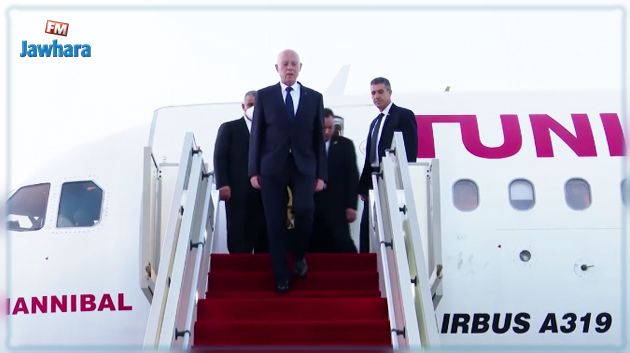 سعيّد يعود إلى أرض الوطن عقب زيارة إلى الجزائر