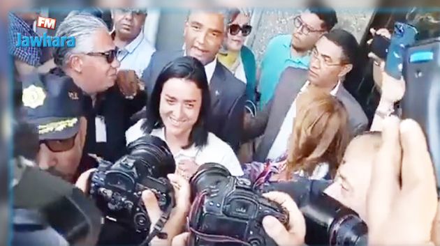 استقبال باهر للبطلة أنس جابر في مطار تونس قرطاج اليوم