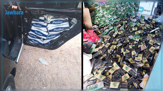 رأس جدير : إحباط عمليات تهريب 80 ألف علبة سجائر ومعسل