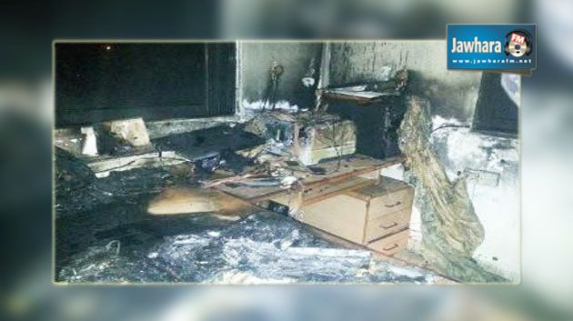  الكاف : تعرّض مكتب مدير مدرسة ابتدائية إلى الحرق