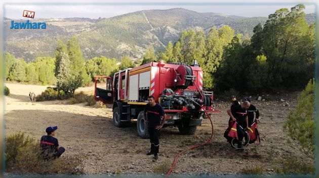 السيطرة على حريق اندلع بمنطقة اولاد هلال بعين دراهم