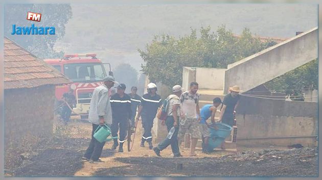 حرائق متزامنة في جندوبة.. اجلاء السكان وابعاد الحيوانات (صور)