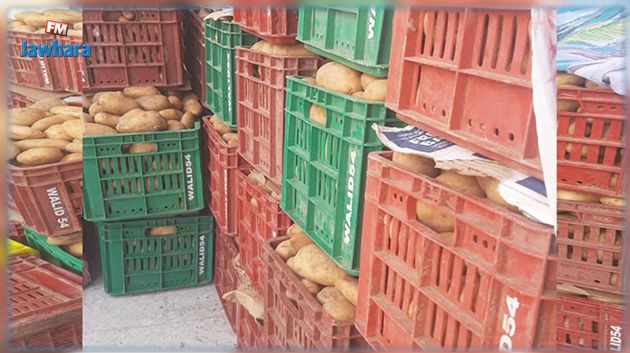 حجز أكثر من 33 طنا من البطاطا بمخزن في سبيطلة
