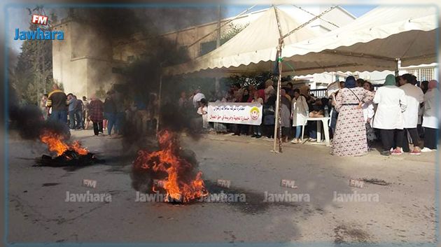 زغوان: احتجاجات وغلق الطريق العام وسط المنطقة الصناعية
