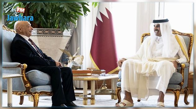 أمير قطر يبحث مع رئيس البرلمان الليبي آخر المستجدّات في ليبيا