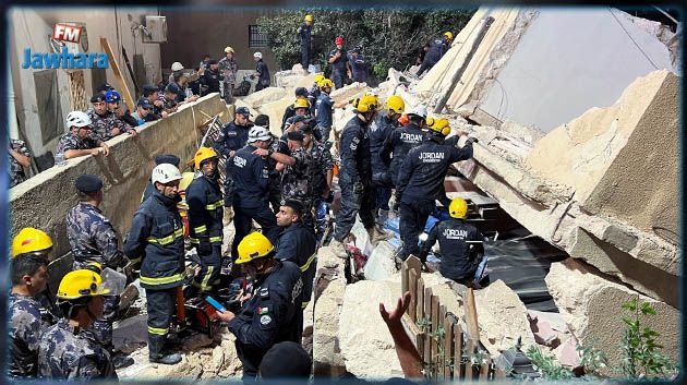مأساة المبنى المنهار في الأردن: تواصل البحث عن 10 أشخاص تحت الأنقاض
