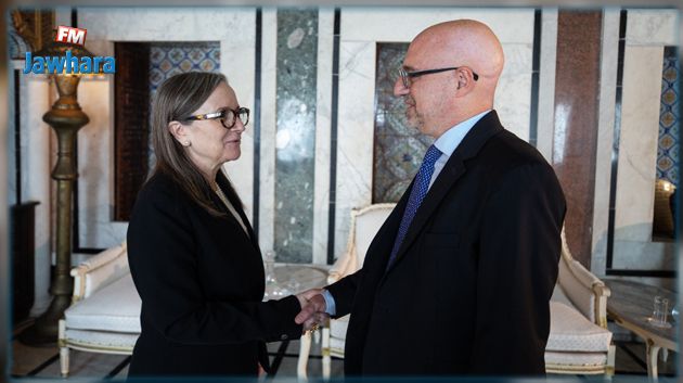 مزيد دعم العلاقات التونسية الإيطالية محور لقاء رئيسة الحكومة بالسفير الإيطالي بتونس