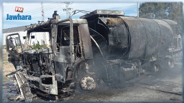 العاصمة: احتراق شاحنة نقل صهاريج محمّلة بمادة 