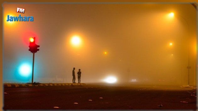 ضباب كثيف اخر الليل
