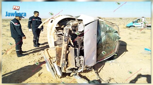 إصابة 3 فتيات جراء انقلاب سيارة