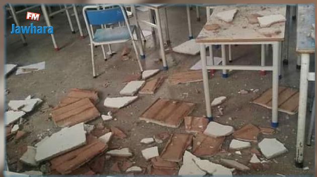 المنستير: إصابة 3 تلاميذ إثر سقوط جزء من سقف قاعة بمدرسة خاصة