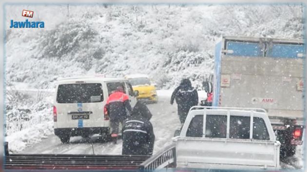 تواصل موجة البرد و تساقط الثلوج يومي السبت والأحد