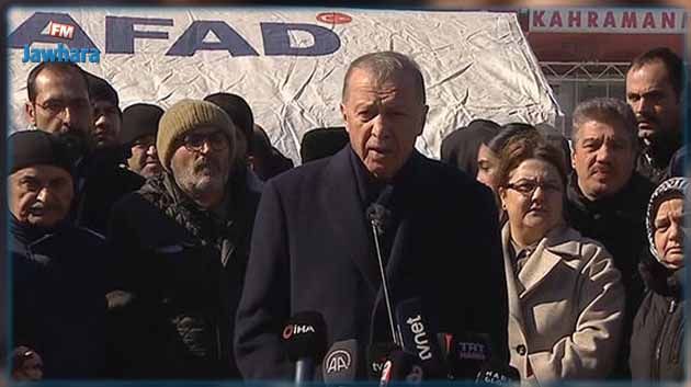 أردوغان يتفقّد المناطق المنكوبة بسبب الزلزال
