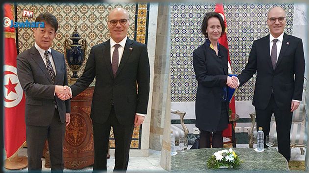 وزير الخارجية يلتقي سفيري اليابان والسويد لدى تونس