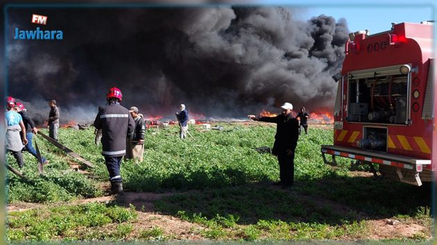 القصرين: حريق في ضيعة فلاحية يأتي على 400 شجرة تفاح