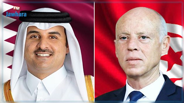 رئيس الجمهورية وأمير قطر يؤكدان على مزيد تعزيز التعاون الثنائي