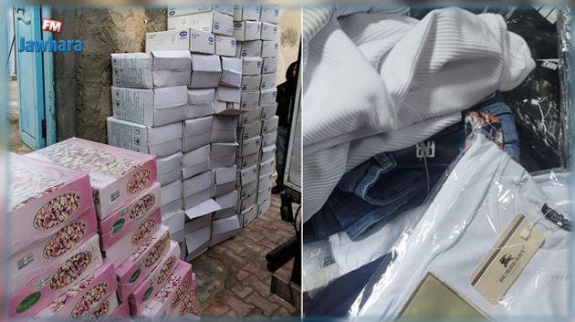 مدنين : حجز كميات من الفواكه الجافة و الملابس المهربة بقيمة 300 ألف دينار (صور)