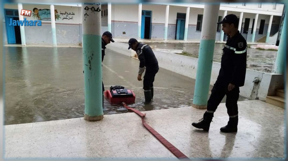 فرنانة : الحماية المدنية تتدخل لشفط المياه من مدرسة إعدادية فرنانة : الحماية المدنية تتدخل لشفط المياه من مدرسة إعدادية
