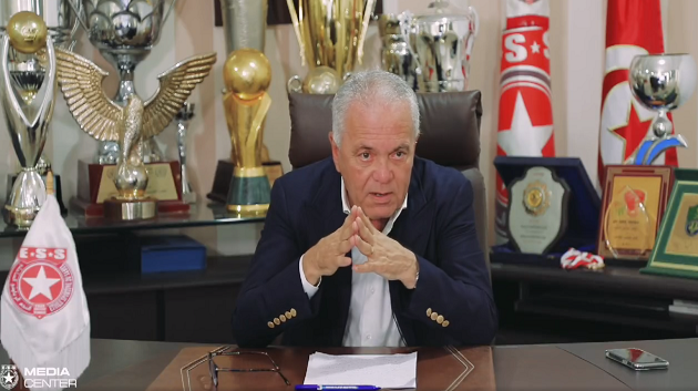 رئيس النجم الساحلي السيد عثمان جنيح يوجه رسالة الى الجماهير (فيديو)
