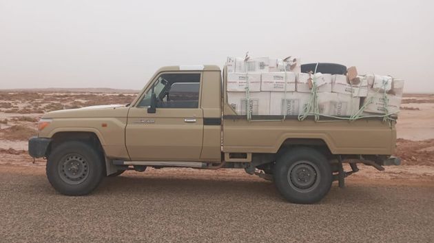 رمادة: حجز 20 ألف علبة سجائر مهربة