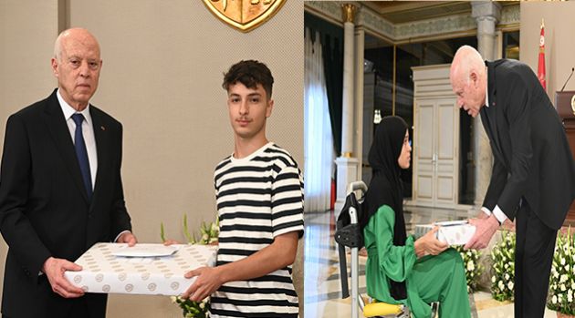 يوم العلم.. رئيس الجمهورية يخصّ تلميذين اثنين بتكريم خاص