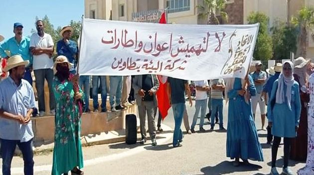تطاوين: تجدد احتجاجات أعوان شركة البيئة والغراسات