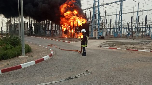 بنزرت: إخماد حريق نشب بأحد محوّلات محطة الكهرباء بماطر