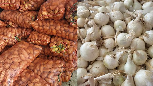 المنستير: حجز 8,6 أطنان من البطاطا و1,5 طن من البصل