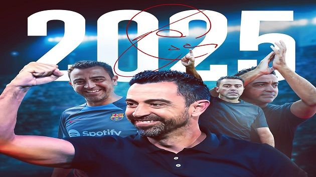 رسمي : برشلونة يجدد عقد مدربه تشافي