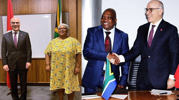 وزير الخارجية يُجري لقاءات مع مسؤولين ووزراء بحكومة جنوب افريقيا 