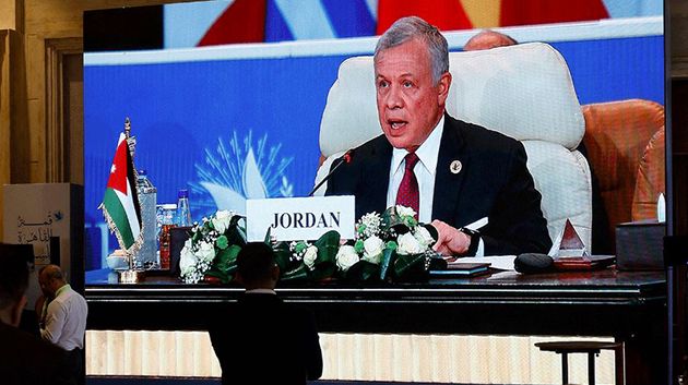 العاهل الأردني: 'التهجير القسري للفلسطينيين يُعدّ جريمة حرب'