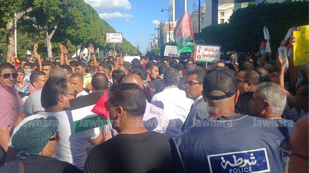 مسيرة حاشدة وسط العاصمة لدعم الشعب الفلسطيني