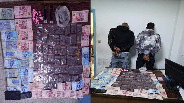 المهدية: إيقاف شخصين وحجز 'هيروين' و 'زطلة' و أقراص مخدرة