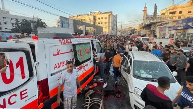 شهداء وجرحى بقصف الاحتــــــ.لال مبنى العيادات بمجمع الشفاء بغــــ.زة