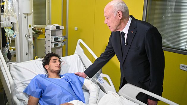 سعيّد: 'دفعة ثانية من الجرحى الفلسطينيين ستصل إلى تونس خلال يوميْن' (فيديو)