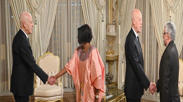 بعد انتهاء مهامهما: سعيد يستقبل سفيري السنغال وإيران