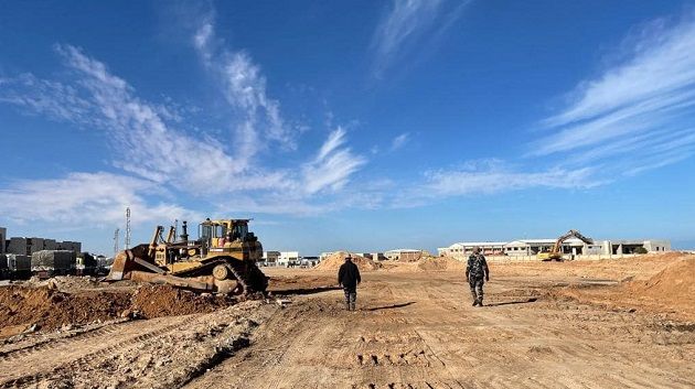 إزالة المباني المخالفة بمعبر رأس جدير من الجانب الليبي لتسهيل حركة التنقل مع تونس
