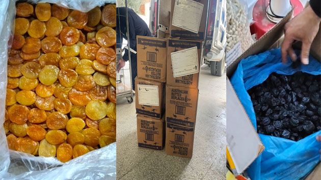 حجز أكثر من 2 طن من المواد الغذائية المهربة