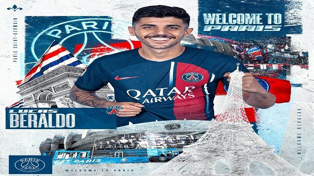 باريس سان جيرمان:إنتداب المدافع البرازيلي الشاب لوكاس بيرالدو من صفوف ساوباولو لمدة 5 سنوات.