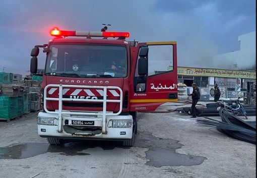 جندوبة : وفاة العامل المصاب في حريق شركة مواد البناء