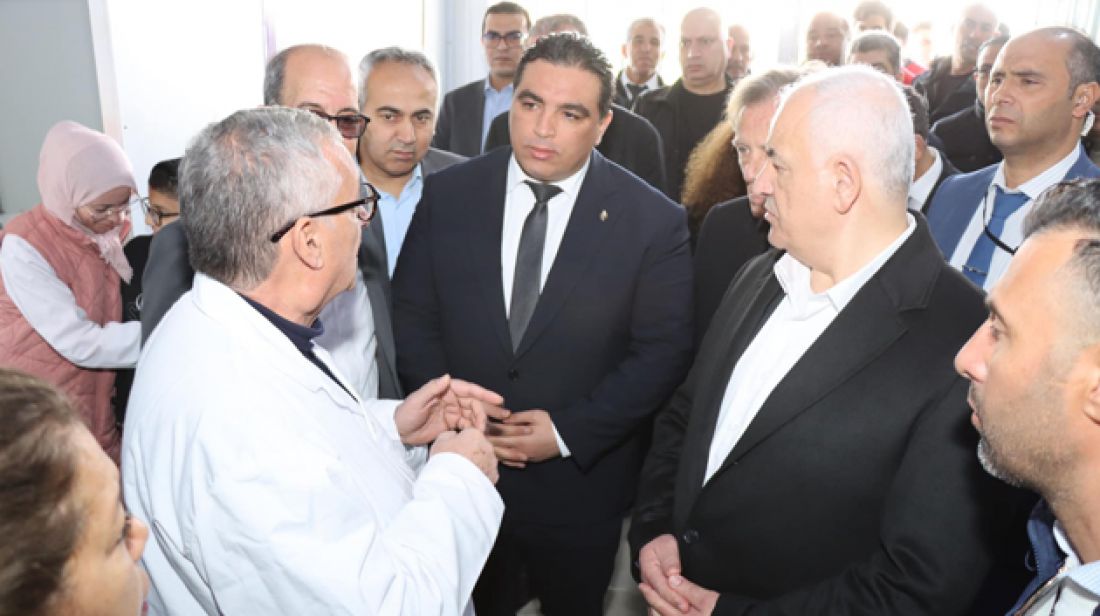 وزير الداخلية الفلسطيني يزور المستشفى الميداني بالياسمينات ببن عروس وزير الداخلية الفلسطيني يزور المستشفى الميداني بالياسمينات ببن عروس