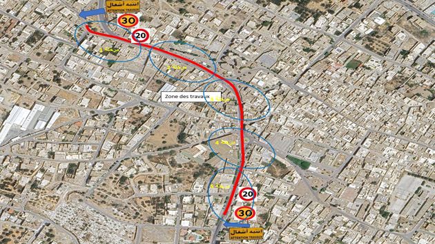 قصيبة المديوني: تحويل وقتي لحركة المرور بالطريق الجهوية رقم 181