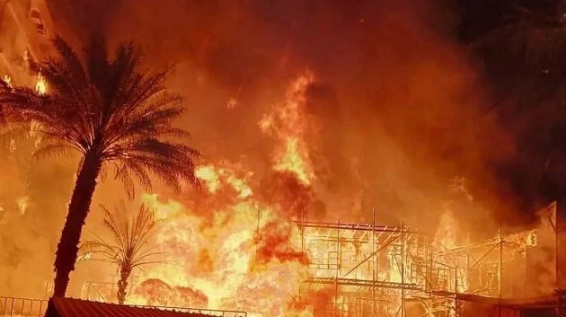 مصر: حريق هائل في استوديو الأهرام وحالة طوارئ في المستشفيات (فيديو)