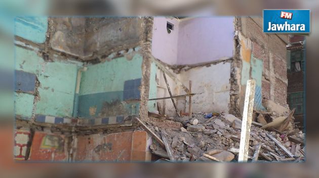 انهيار جزء من بناية بشارع قرطاج بالعاصمة